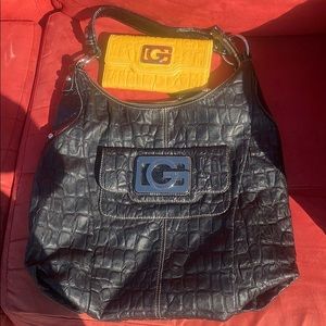 Authentic Black faux leather bag